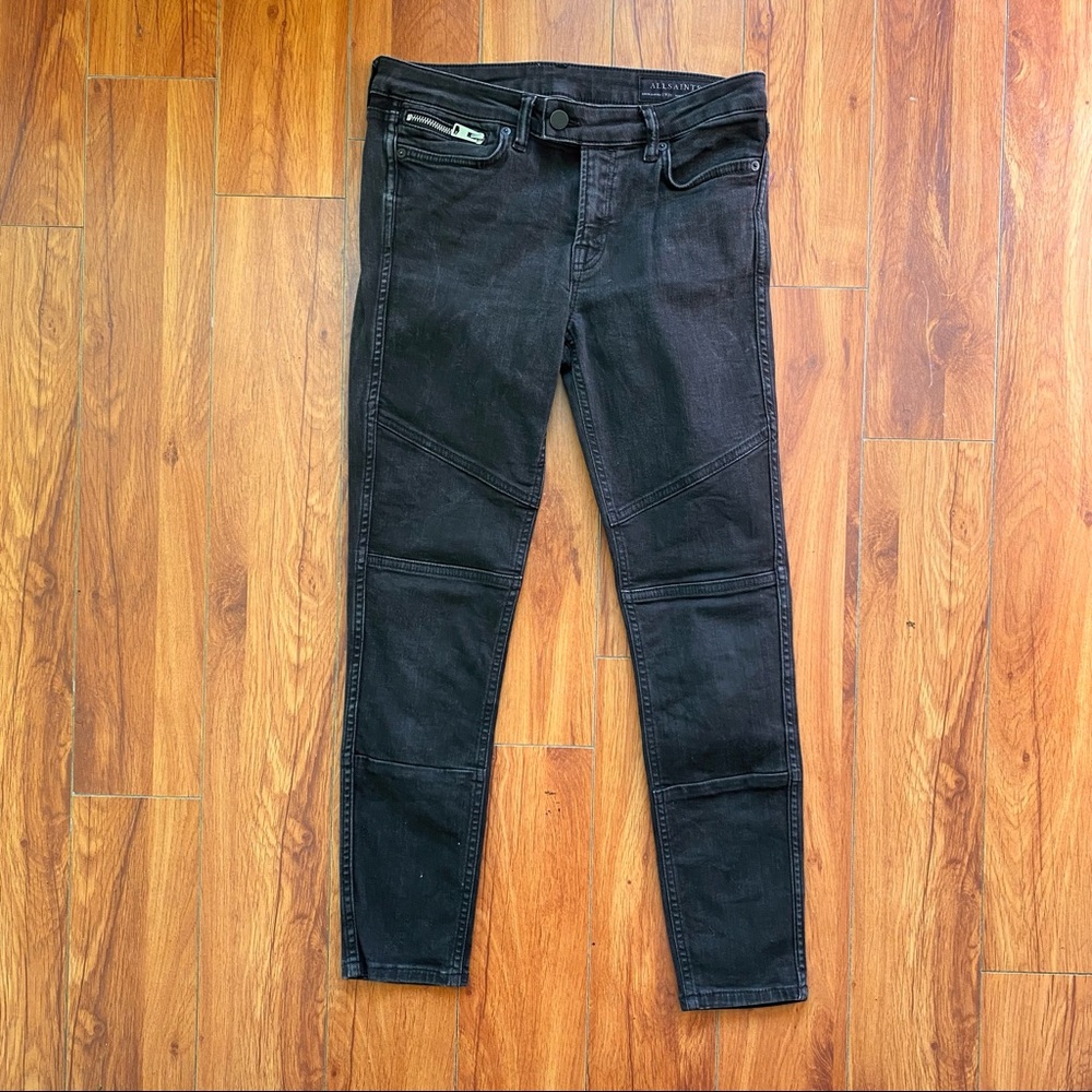 Allsaints Biker Cropped Jeans